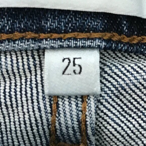 Agolde Nico Skinny Jeans Women 25 Blue High Rise Button Fly Medium Wash Distress - Picture 4 of 14